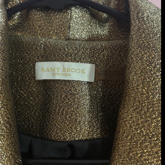 Ramy Brook  Women luxury Blazer Metallic Gold - Picture 11 of 16